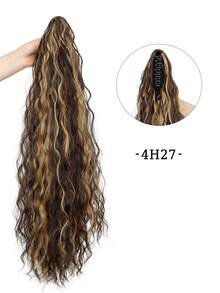 Claw Clip Ponytail Wig -28 Inch Long Wavy Synthetic Hair Bundle, Suitable For Daily Styling, Easy Clip Design Adding Richness And Length To Hairstyles Such As Ponytails Braids And Buns - Multicolor - View 13