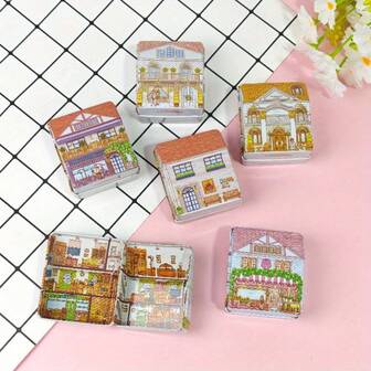 1 pieza Caja de metal multiusos clásica, ligera y duradera, caja de pastillas, caja de caramelos, caja de regalo, adecuada para regalar a amigos, recuerdos de fiesta, empaque para el Día de San Valentín, caja de almacenamiento, diseño lindo y vintage