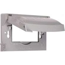 Bell impermeable único Outlet Cover al Aire última intervensión receptáculo Protector, horizontal plana, Bronce, Bronce