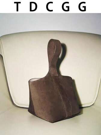 Maillard Taupe 绒面革女士迷你手提包派对聚会晚宴包适合约会晚餐婚礼参加晚宴