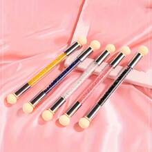 Ombre Nail Art Pen, Dotting Brush, Double-Ended Glue Sponge Brush - Multicolor - View 1