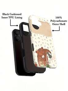 Funda para teléfono Bear Coffee Time, compatible con fundas ,  17,  16 Pro Max,  15 Pro Max,  13 y  12. Fabricada en TPU, es resistente a caídas, al desgaste y cómoda de sostener. Un regalo ideal para familiares, amigos, seres queridos, novios/novias y para Navidad. - Blanco - Ver 6