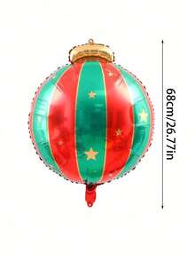 5 Stück große Weihnachtskugel Ornamente Ballons, wiederverwendbare Weihnachts-Latex-Ballons, Süßigkeitenmuster, Aluminiumfolie Ballon, Weihnachtsthemen Zuckerstangen Windmühle Ballon Set, inklusive Weihnachtskugel & Süßigkeiten Form, zum Aufhängen, geeignet für Weihnachten, Nussknacker, Weihnachtsbaum, Zimmer, Zuhause, Partydekor, Silvesterfeier, Outdoor Weihnachtsdekoration - Verschiedenfarbig - Übersicht 10