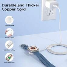 20W USB-C 快速充电墙式适配器套装，包含 100 厘米 USB-C 转 无线充电线，兼容 - 美規A型插(110-127V) - 查看 7