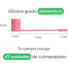 Juego de cubiertas para popotes CuteFood de 7 piezas |   Tapas de Silicona Higiénicas para Popotes |   Compatibles con  &  14–40 oz |   Diseño kawaii reutilizable, BPA - 1 - Ver 3