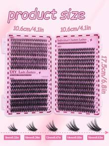 640pcs Eyelash Extension Kit - DIY Eyelash Book, Includes False Lashes, Glue, Makeup Remover, Tweezers And Brush, Easy For Professionals And Beginners, Convenient For Home Use. Eyelash Extension Starter Kit: Includes False Lashes, Glue, Makeup Remover And Tools, Allowing You To Easily Extend Lashes At Home Like A Professional. Professional Home Eyelash Extension Set.