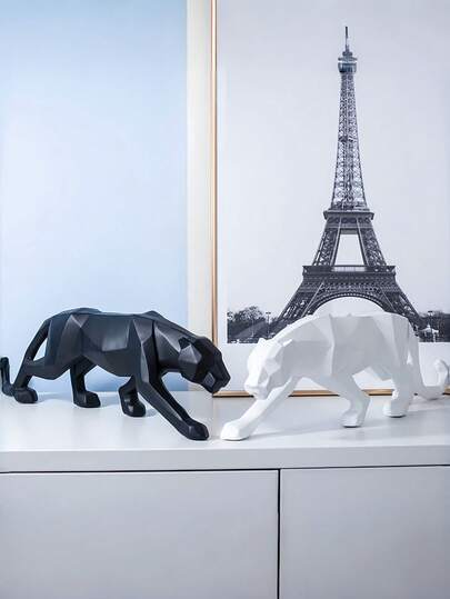 Nordic Modern Polyester Resin Cheetah Statue Home Decor, Original Animal Resin Figurine, Resin Sculpture Home Decoration, Suitable For Home Decor, Bedroom, Office And Student Space, Wedding Decor, House Decor, Party Decor, An Ideal Gift Choice.