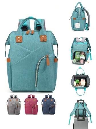 Diaper Backpack, Baby Diaper Bag, Travel Diaper Bag With Stroller Strap And Insulated Pocket, Suitable For Work, Travel And Vacation