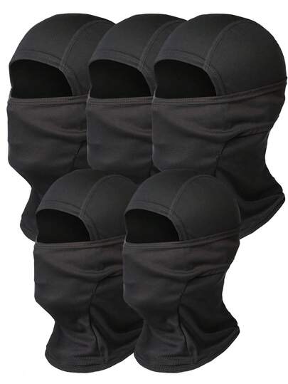 1/2/3件装男女通用纯色拉法帽面罩颈套，透气户外运动头套，适合日常外出、徒步旅行、钓鱼、通勤等场合。