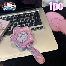 1pc Hello Kitty Shiny Pink Hair Brush - Hello Kitty Design, Non-Slip Handle, Rubber Bristles And ABS Handle Material - Gentle Hair Brush Suitable For Girls, Teens And Young Girl - Birthday, Valentine's Day, Easter, Mother's Day Gift, Daily Grooming, Fun And Stylish - Multicolor - View 10