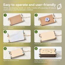 Dụng cụ ép hoa và cây bằng gỗ cho trẻ em, công cụ tạo mẫu vật tự nhiên, đồ chơi rèn luyện phối hợp tay mắt và kỹ năng vận động tinh cho bé, đồ chơi tự làm ép hoa, đồ chơi giáo dục sớm phát triển nhận thức cho gia đình và hoạt động ngoài trời. - Nhiều màu - Xem 5