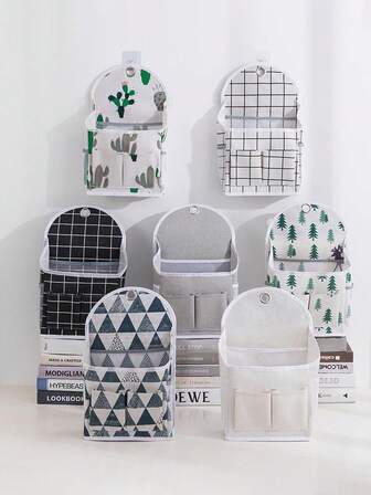 1pc Fabric Hanging Storage Bag, Suitable For Storing Clothes, Toys, Sundries, Books And Other Items, Ideal For Kitchen, Desk, Living Room, Bathroom, Office, Dorm, Great Gift For Valentine's Day