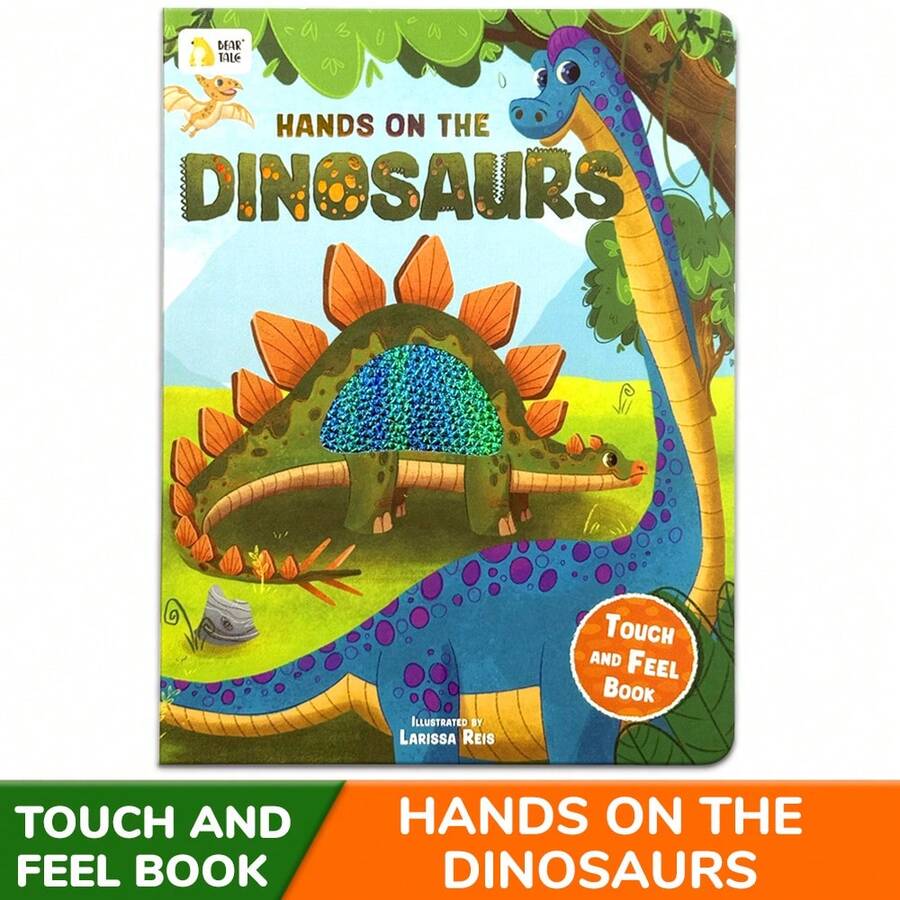 Children's Tactile Sensory Book, Touch Dinosaurs With Your Hands, Enhance Children's Perceptual Abilities | Perfect For Early Learning, Ideal Gift For Christmas, New Year Or Birthday