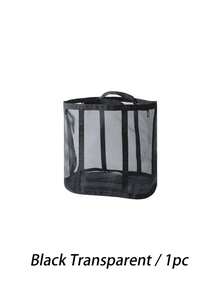 1pc/2pcs Large Capacity Transparent Dirty Laundry Basket Laundry Basket, Foldable Dirty Laundry Storage Basket, Household, Kitchen Storage, Cleaning Supplies,Debris Toy Storage Basket, Easy Folding Mechanism, Space Saving, Independent Laundry Basket, Suitable For Bedroom, Laundry Room, Wardrobe, Bathroom, Easter, Valentine's Day