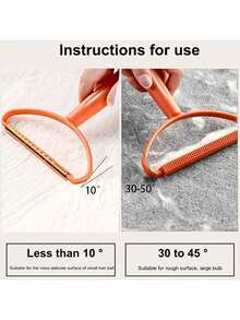 1/2/3pcs Handheld Fabric Shaver, Plastic Handle, Anti-Rust Copper Blade Shaver, Random Color, Pet Hair Remover, Carpet Lint Remover, Suitable For Carpets, Car Mats, Sofas, Pet Beds, Furniture And Carpets, Effective For Removing Fuzz And Hair From Woven Fabrics, Carpets And Other Textiles, Not Suitable For Knitted Sweaters - Multicolor - View 9