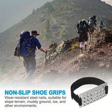 1 Pair Easy Outdoor 26-Tooth Ice Cleats Mountaineering Snow Anti-Slip Shoe Covers With Hook And Loop Stainless Steel Ice Crampons