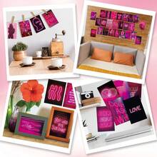 50 tấm áp phích dán tường thẩm mỹ màu hồng neon, trang trí bàn làm việc phòng ngủ ký túc xá - Màu tím - Xem 5