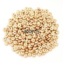 200/400颗混色4-6mm CCB吊坠隔珠轮珠椭圆形扁平圆形散珠金银色适用于DIY珠宝制作配件 - 扁圓形 - 查看 16