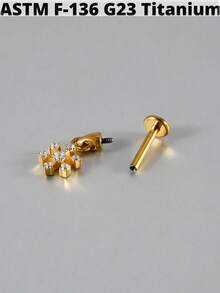 1PC G23 Titanium Marquise Zirconia Dangle Labret Lip Ring Heart/Flower Internal Thread Dangle Ear Cartilage Tragus Helix Daith Body Jewelry 16G - Như thể hiện trong hình ảnh - Xem 5