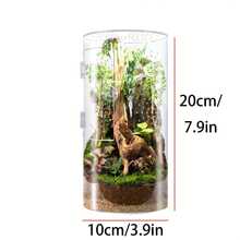 1pc (Excluding Decorations) Fence Cylindrical Pet Box, Reptile Habitat Container, Pet Cage