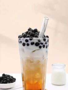 1/2/4支装可重复使用加粗直玻璃吸管，防碎玻璃吸管套装，适用于厨房配件、水杯、冷饮、珍珠奶茶、吸管装饰、咖啡、果汁、冰沙，也适用于家庭、餐厅、鸡尾酒会、返校季、送给女友/男友、父母、朋友、节日、新年、情人节等场合。 - 彩色 - 查看 5