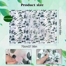 10pcs Eucalyptus Pattern Gift Wrapping Paper - Semi-Transparent, Unique Botanical Design, Suitable For Wedding, Birthday, Valentine's Day, Mother's Day And Other Holiday Gift Wrapping - Multicolor - View 2