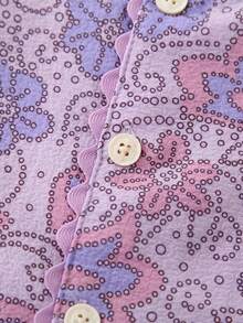 Humor Bear 2pcs Young Girls Floral Embroidery Ruffle Top And Shorts Set, Stylish Summer Outfit - Mauve Purple - View 6