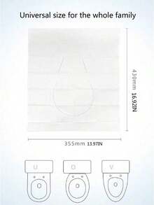 60 Pack Disposable Toilet Seat Covers, Thickened Waterproof Portable Toilet Covers For Travel Public Restroom - 10片 - 查看 2