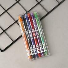6pcsPress The Blue And White Porcelain Colored Neutral Erasable Pen, A Heat-Erasable Stationery Item, Which Is A Creative Stationery Product. It Is Suitable For Students, Office Use, School Use, As Party Gifts, And Personalized Office Supplies. - Multicolor - View 5