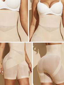 2pcs Women's Steel Boned Shapewear High Waist Tummy Control & Butt Lift - Double Layer Compression X-Design Seamless Breathable Fabric Lumbar Support Figure -SH6079 - 混合色 - 查看 3