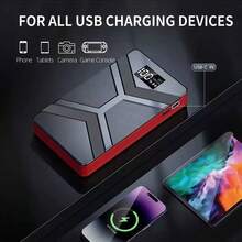 Ultra-Thin Emergency Jump Starter - Multifunctional Car Battery Charger Power Bank, Portable Jump Starter - Car Lifesaver When Engine Stalls - Multicolor - View 5