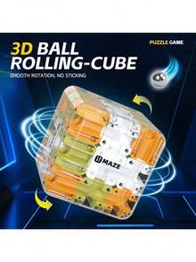 Juguete Rompecabezas Laberinto 3D - Rompecabezas de Bola de Rotación Suave, Cultiva el Pensamiento Lógico, la Concentración y la Conciencia Espacial, Regalo de Navidad Perfecto para Niños y Niñas - Multicolor - Ver 13