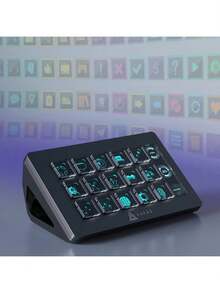 AJAZZ AKP153E International Version, Supports Multi-Language, Desktop Live Streaming Control Console Assistant, Control Panel Controller, Stock Trading, Live Streaming, Audio Mixing, Programmable Shortcut Keyboard, E-Sports Room Decor, Trigger Actions In Apps And Software Like OBS, Twitch, Custom Console For Photo And Video Editing, Real-Time Streaming Controller