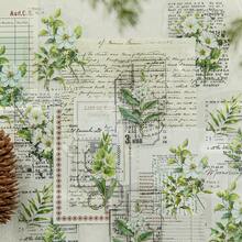 10pcs/Pack Floral Theme Botanical Flower Branch Leaves Scenery Collage Transparent Stickers, Vintage English Phrase Notes, Scrapbooking Supplies, Waterproof Stickers For Planner DIY, Stationery Scrapbook Supplies - Multicolor - View 6