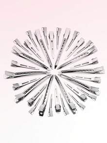 48pcs/24pcs/12Pcs Metal Duck Billed Hair Clips For Women Styling Sectioning, Silver Hair Pins For Long Hair, Alligator Curl Loc Clips For Thick Hair Roller, Salon, Bows DIY, Claw Clips, Hair Slide, Hair Barrettes, Head Accessories, Hair Accessories For Women - Multicolor - View 5
