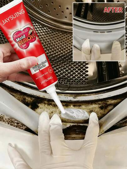 JAYSUING Anti-Mold Gel, Household Cleaning, Quickly Removes Mold, Inhibits Mold Regrowth, Suitable For Kitchen, Bathroom Tiles, Refrigerator, Washing Machine Gasket, Refrigerator Seals, Tile Gaps, Toilet Bottom, Electric Toothbrush, Facial Cleansing Device, Removes Mold Stains From Washing Machine, Refrigerator, Sink, Toilet, Water Trough, Wall Corners, Electric Toothbrush