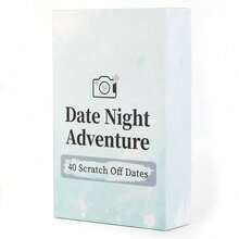 40pcs Adventure Night Date Couple Scratch Off Cards, Unique Gifts For Boyfriend, Girlfriend, Wife, Husband, Special Anniversary Or Birthday - Multicolor - View 1