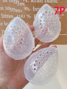 1 pieza/3 piezas/7 piezas Estuche de almacenamiento de huevo cosmético de estilo bohemio, una necesidad para llevar al campus escolar, con tapa, orificios de aire cerrados, para transportar un mini esponja de almacenamiento cosmético cuando salgas, maquillaje, barato, decoración de habitación, tocador, viaje, dormitorio, accesorios de maquillaje, borla, difuminador de maquillaje, borla de polvo, esponja de maquillaje, barato, rellenos de calcetines, maquillaje, herramientas de maquillaje, cosas baratas, regalos, regalos para mujeres, regalos de Navidad - transparente - Ver 10