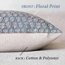 Foindtower Set Of 2 Decorative Vintage Floral Print Throw Pillow Covers Neutral Modern Farmhouse Cushion Covers Boho Home Decor For Sofa Couch Chair Bedroom Living Room,20*20 Inch,Brown - MàuF - Xem 2