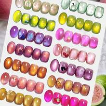 Ftmy 2025 Newest Fashion Casual Gel Nail Polish 1PCS 7ml Fruit Cat Eye Gel 14 Colors Optional Suitable For LED Lamp Curing  Sun Protection Dust Proof Shiny Transparent Dazzling  Must Have For Home Gatherings Parties Make You More Eye Catching - 01 - Xem 8