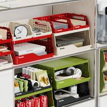 Ins Style Hollow Double-Layer Storage Rack, Minimalist Pegboard With Hooks & Pen Holder, Office Organizer Shelf