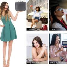 Cosmetic Bag, Travel Makeup Organizer, Adjustable Dividers And Brush Storage