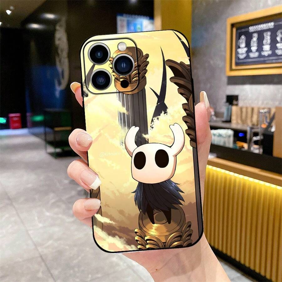 Funda de teléfono negra con diseño elegante de canción de seda para Iphone 11 a 16, incluidas las versiones Pro y Pro Max. - Mezcla de colores - Ver 1