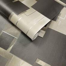 1 Roll Of 3D Modern Geometric Wavy Striped Contact Paper, Detachable Waterproof Self-Adhesive Wallpaper, Used For Living Room, Hotel Sofa Background Wall, Bedroom Home Decoration, Ugly Wallpaper, Easy To Install - Light Grey - View 15