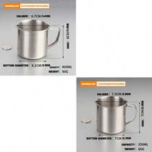 1pc 304 Stainless Steel Mini Cup, Multi-Functional Small & Compact Cup For Beverage, Student, Available In Multiple Sizes - Silver - View 19