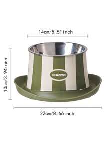 Elevated Cat & Small Dog Bowl - Adorable Cartoon Design Pet Feeder, Detachable Stainless Steel Bowl, Neck-Protecting Dog Bowl, Anti-Spill, Anti-Ant, Anti-Tip, Non-Slip Base, Promotes Healthy Eating, Easy To Clean - Multicolor - View 18