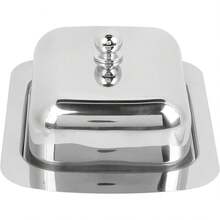 1 Stück Edelstahl Butterdose mit Deckel, große Käsebox, Butterschale, Butterbehälter, Käseaufbewahrung mit Griff, geeignet für Küchentheke & Kühlschrank - Butterdose - Übersicht 9