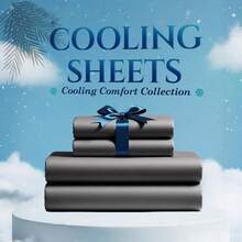 Extra Deep Pocket King Sheets - 4/6pcs Ultra Soft Breathable & Cooling Bed Sheet Set & 2 Bonus Side Pocket, Hotel Luxury, Soft Wrinkle-Free For Extra Deep Mattresses, Fitted Sheet, Flat Sheet & 2 Or 4 Pillowcases For Mattresses, Christmas Gifts - 深灰色 - 查看 1