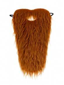 1pc Long Waterfall Beard, Natural Wearing Effect, Suitable For Halloween, Christmas Masquerade Costume, Beard Mask, Cosplay