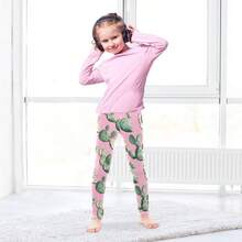 - Leggings deportivos elsticos para nios, color rosa cactus esttico, rendimiento 4T - 4 Años - Ver 6